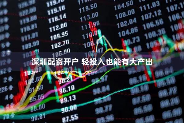 深圳配资开户 轻投入也能有大产出